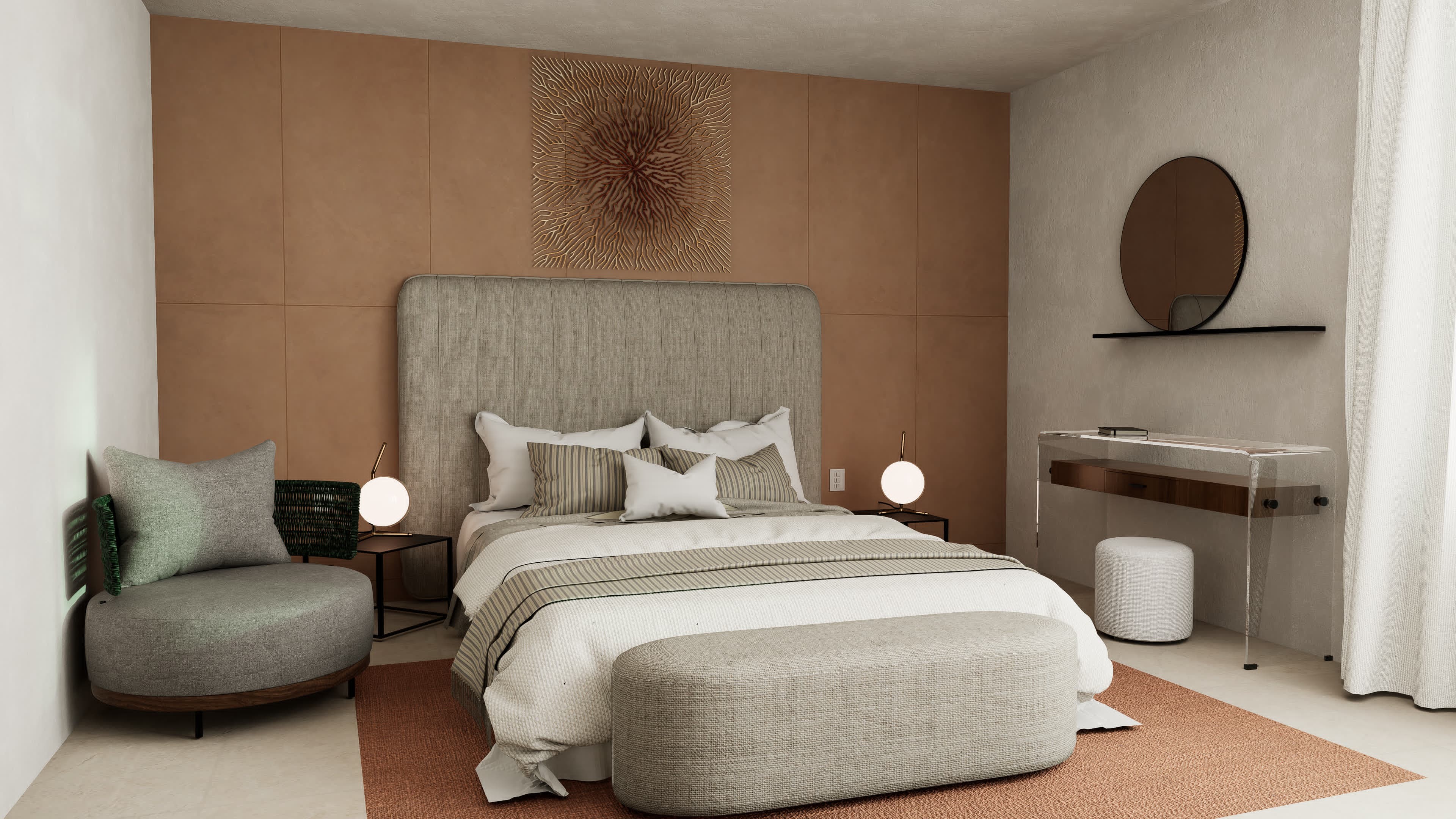 Sala y Comedor con detalle en madera de caoba y cedro, Cancel divisorio de madera, entre cocina y comedor, Cocina integral muy amplia, estufa, instalación para, lavavajillas y refrigerador con isleta, Estacionamiento techado para 3 camionetas grandes, Cuarto de lavado, Bodega, 1/2 baño, Recámara Principal con barandales de cristal, Terraza para la recámara Principal y con acceso del vestíbulo de planta alta.Baño principal y Vestidor, 2 recamaras mas (Ver Fotos)